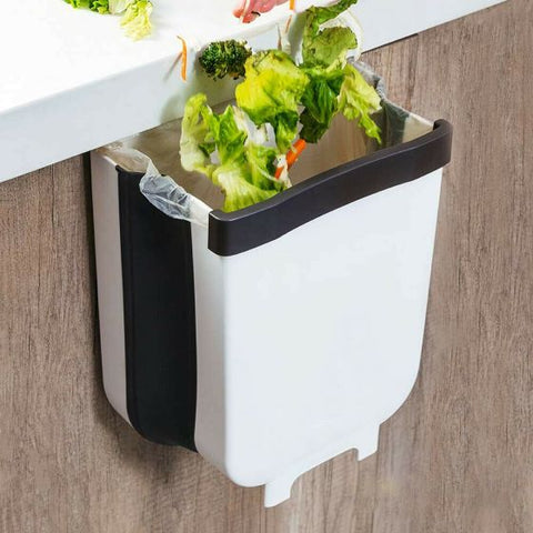 9L Kitchen Folding Trash Hanging Garbage Can Car Recycle Bin Trash Bin Waste Dustbin