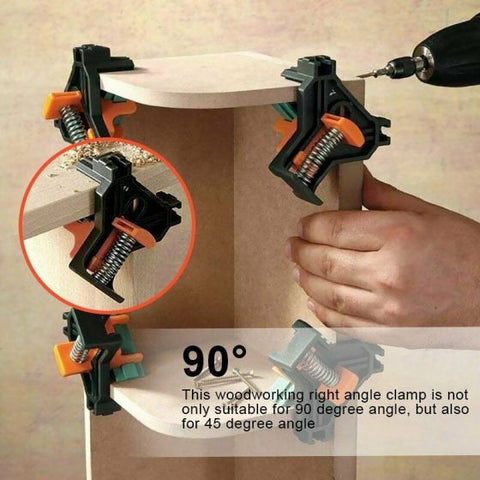 4PCS Multifunction 90Â°Right Angle Clip Clamp Corner Holder Woodworking Tools Kit