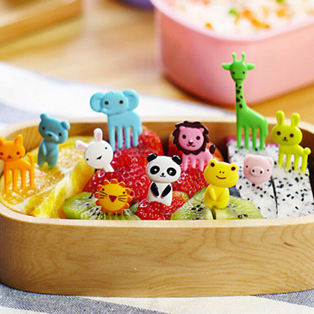 36PCS Kids' Animal Forks Decor Mini Food Lunch Box Accessory Fruit Picks Tool