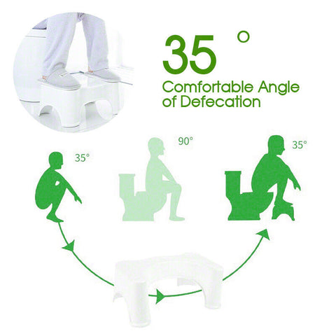 7'' Sit and Squat Potty Stool Portable Squatty ECO Healthy Colon White Toilet
