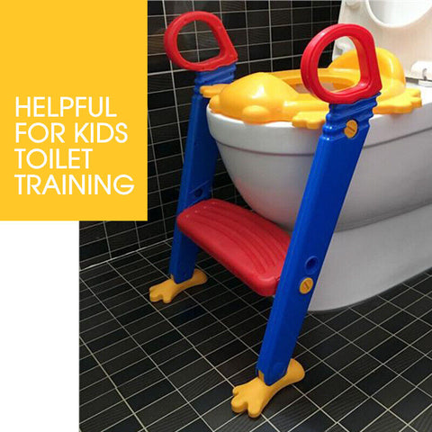 Kids Toilet Ladder Baby Toddler Training Toilet Step Potty Seat Non Slip Trainer
