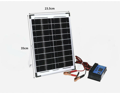 Solar 12V 10W Panel Kit MONO Caravan Home Regulator RV Camping Power Charging