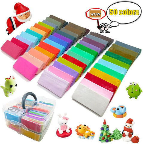 Craft Oven Bake Polymer Clay Modelling Moulding 83PCS Fimo Block DIY Toy Gift
