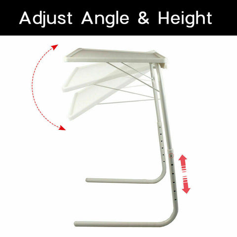 FOLDABLE TABLE LAPTOP ADJUSTABLE TRAY BED PORTABLE DESK MATE TV DINNER AU STOCK
