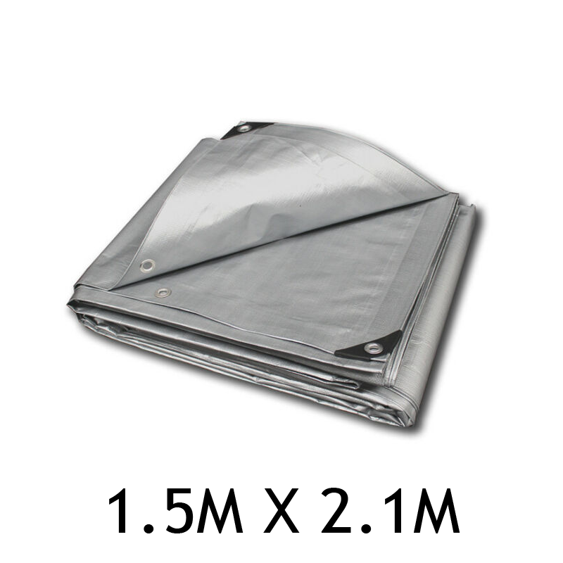 Grey Tarpaulin Tarp Canvas Waterprood Camping Poly Tarps Cover Sheet Truck UV PE