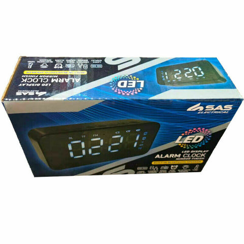 Wireless Bluetooth Portable Speaker AM/FM Radio Digital Alarm Clock LED Mirror