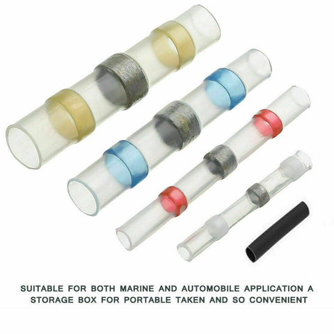 800x Solder Seal Sleeve Heat Shrink Butt Wire Connectors Terminals Waterproof AU