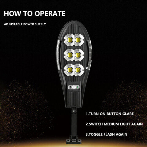 Solar Street LED Light Motion Sensor Remote Outdoor Garden Yard Flood Down Lamp