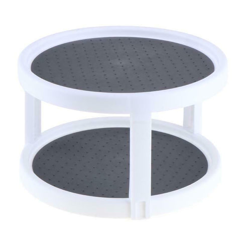 Spice Rack Jar Holder Tray 360° Turntable W/ 2 Layers Kitchen Storage Rack