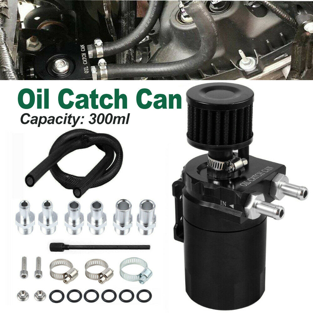 Oil Catch Can Breather Universal Baffled Diesel Reservoir Tank Petrol Filter