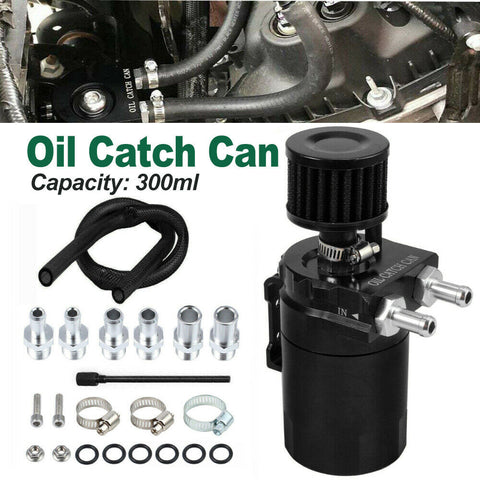 Oil Catch Can Breather Universal Baffled Diesel Reservoir Tank Petrol Filter