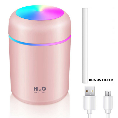 Car Air Purifier USB Diffuser Aroma Oil Humidifier Mist Led Night Light Home
