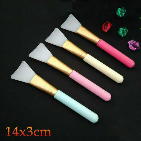 4x Pack Facial Mask Silicone Brush Applicator Face Mask Tool Soft Cosmetic Tool