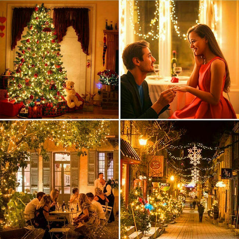 Solar Fairy String Lights 100/200/500 LED Outdoor Garden Christmas Party Decor