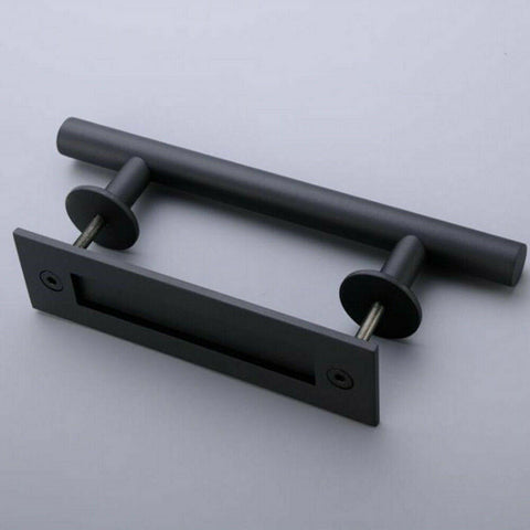 12" Barn Door Handle Sliding Flush Pull Wood Door Gate Hardware Stainless Steel