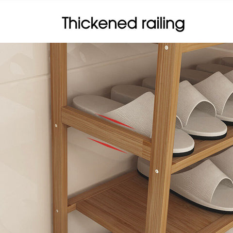 3 4 5 6 Tier Layer Shoe Rack Bamboo Wooden Shelf Stand Storage Organizer