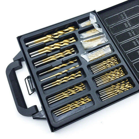 99PC METRIC TITANIUM DRILL BIT SET IN METAL CASE