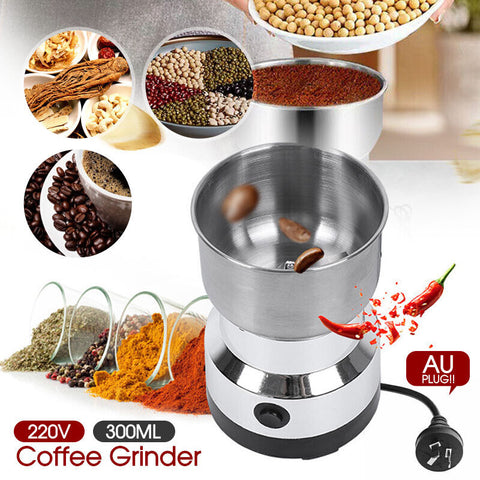 Electric Coffee Grinder Grinding Milling Bean Nut Spice Matte Blender 220V AU