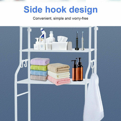 3 Tiers Toilet Shelf Bathroom Rack Over Laundry Washing Machine Storage Shelves