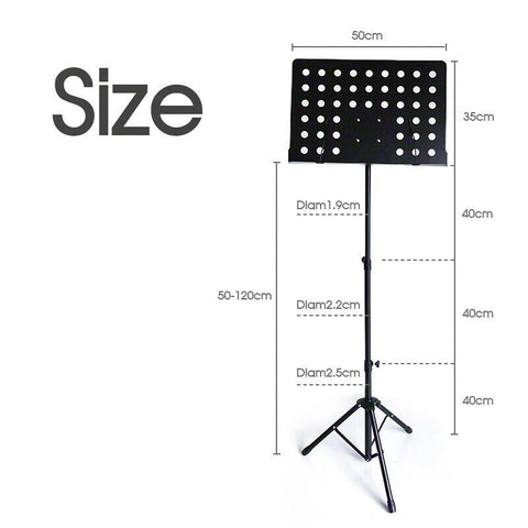 Heavy Duty Large Metal Adjustable Music Conductor Folding Music Sheet Stand AU