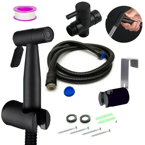 Stainless Steel Handheld Douche Bidet Toilet Spray Shower Shattaf Diverter