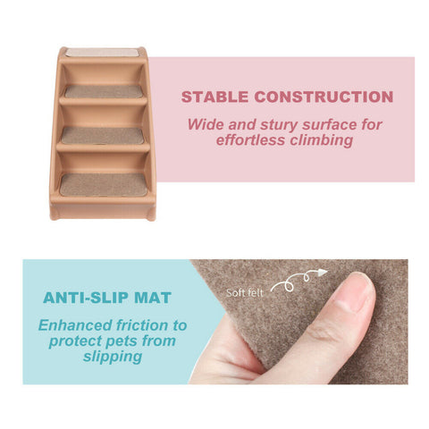 Pet Stairs Ramp Steps Portable Foldable Climbing Ladder Soft Washable Dog Cat