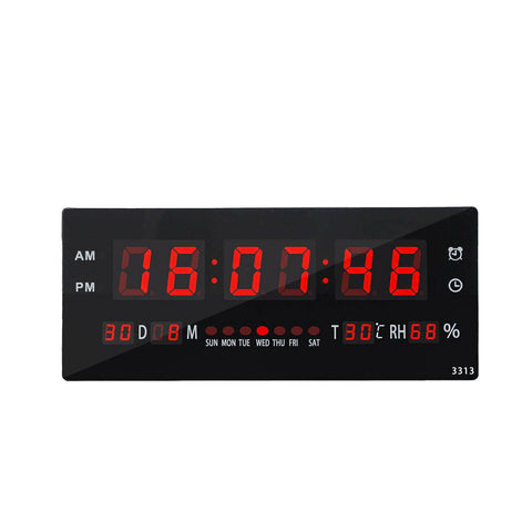Digital Large Big Jumbo LED Wall Desk Alarm Clock With Calendar Temperature AU