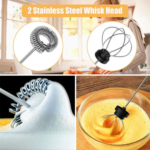 Wireless Milk Frother Rechargeable Mixer Egg Whipped Coffee Foam Matcha Tea USB