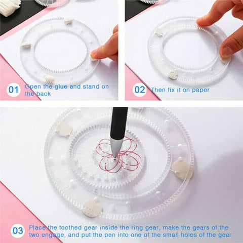 Spirograph Design Set Draw Drawing Kids Art Craft