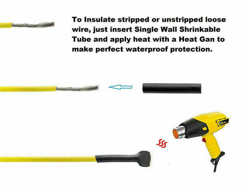 800x Solder Seal Sleeve Heat Shrink Butt Wire Connectors Terminals Waterproof AU