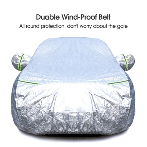 3XXL 3Layer Aluminiu Waterproof Outdoor Car Cover Double Thick Rain UV Resistant