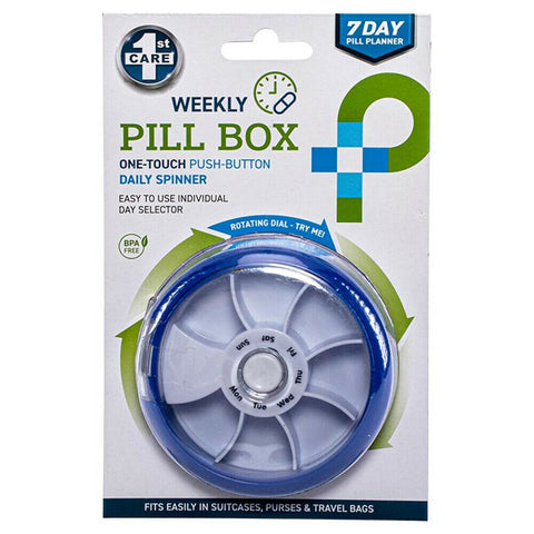 7-Day Pill Box Weekly Medication Organizer Container Medicine Holder Dispenser