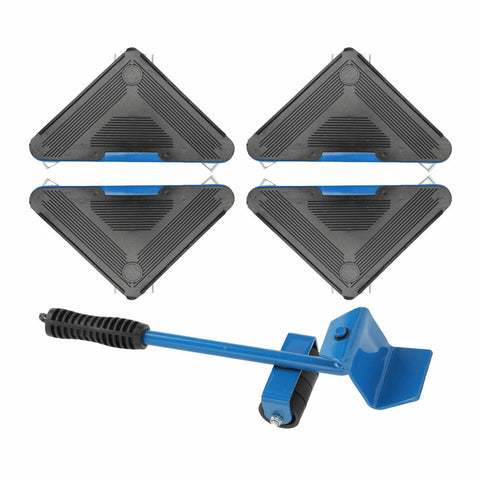 5pcs Furniture Slider Lifter Moves Wheels Mover Kit Home Moving Lifting System