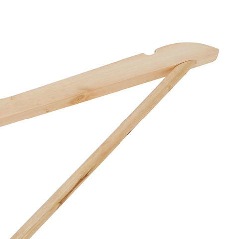 5PCS Wooden Clothes Hangers Coat Pant Suit Garments Trouser Rack