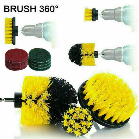 14PC Drill Brush Tub Clean Electric Grout Power Scrubber Cleaning Set Tool Kit