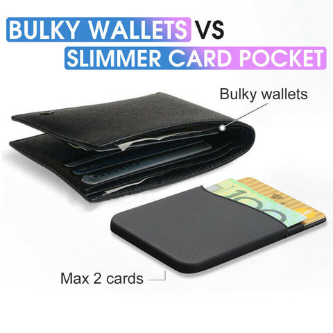 Silicone Mobile Phone Back Double Layers Card Holder Wallet 3M Stick On Adhesive