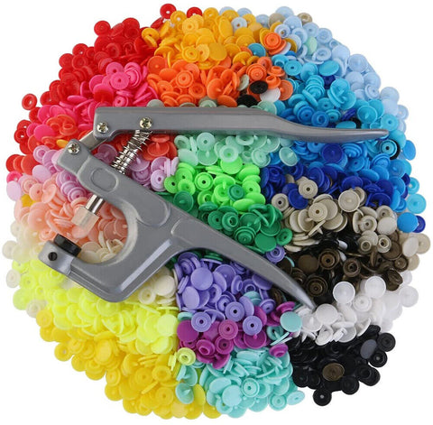 T5 KAM Plastic Snaps Fastener Buttons Press Stud Size 20 Poppers Plier Kits Set