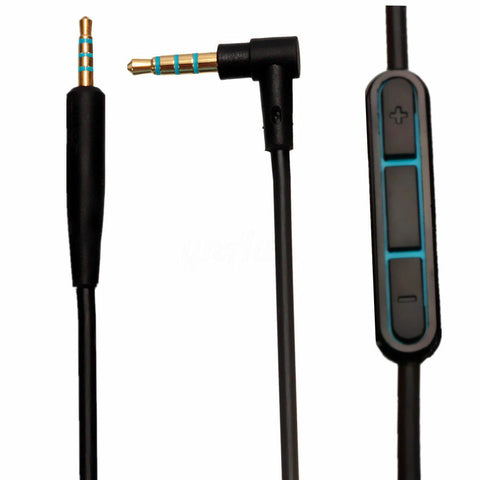 Cable Remote Mic Control AUX For Bose QuietComfort 25 35 QC25 QC35 Headphone