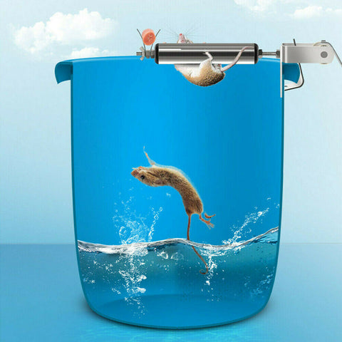 Walk The Plank Mouse Trap Roller Catch Mice Auto Reset Humane Bucket Rat Trap