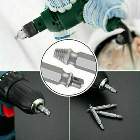 6x Damaged Screw Extractor Easy Out Broken Drill Bit Remover Kit Speed Out New