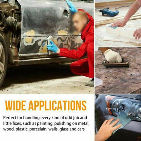 72PCS Sandpaper Mixed Wet And Dry Waterproof 400-3000 Grit Sheets Assorted Wood