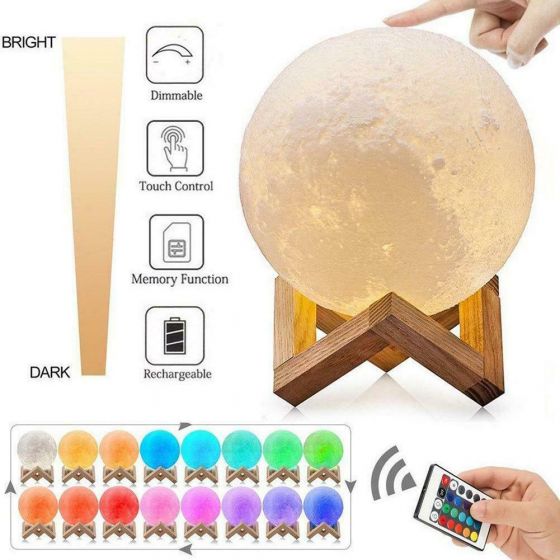 3D Moon LED Light