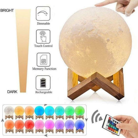 3D Moon LED Light