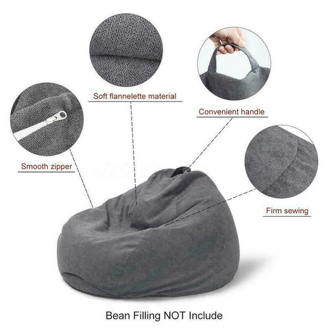 Extra Large Bean Bag Chairs Couch Sofa Cover Indoor Lazy Lounger