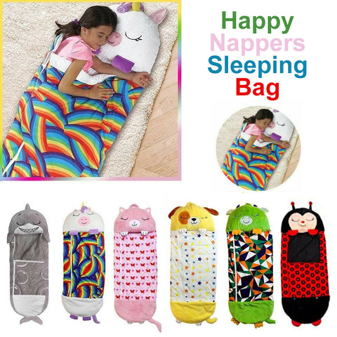 Hot Happy Nappers Sleeping Bag Kids Play Pillow Unicorn Xmas Gifts