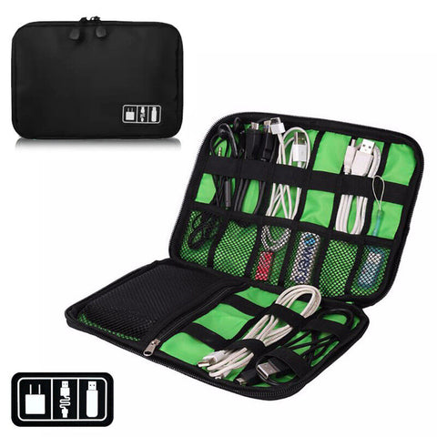 Electronic Accessories Storage Organizer Bag Case USB Cable Drive Card Travel