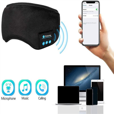 Wireless Bluetooth 5.0 Stereo Eye Mask Headphones Earphone Sleep Music Headband