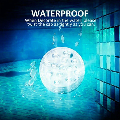 Underwater Lights Waterproof LED RGB Submersible Aquarium Pool Pond Lamp Remote