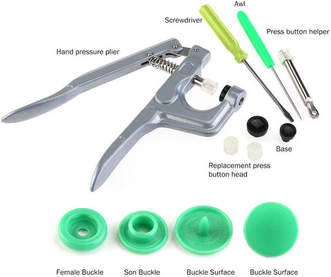 T5 KAM Plastic Snaps Fastener Buttons Press Stud Size 20 Poppers Plier Kits Set