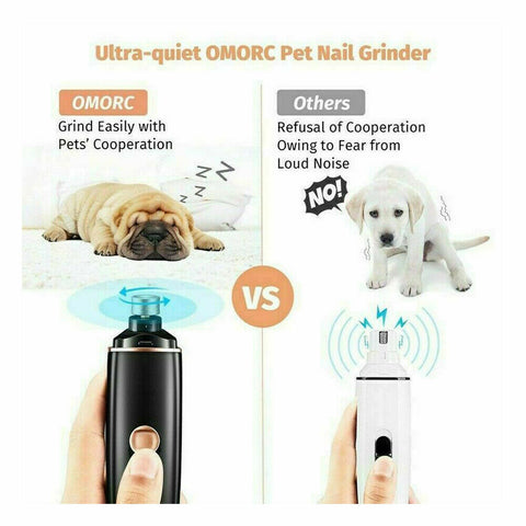 Electric Dog Toe Nail File Grinder Clippers Pet Cat Claw Grooming Trimmer Tools